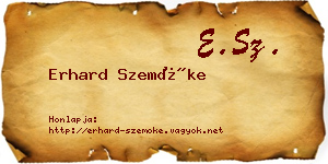 Erhard Szemőke névjegykártya